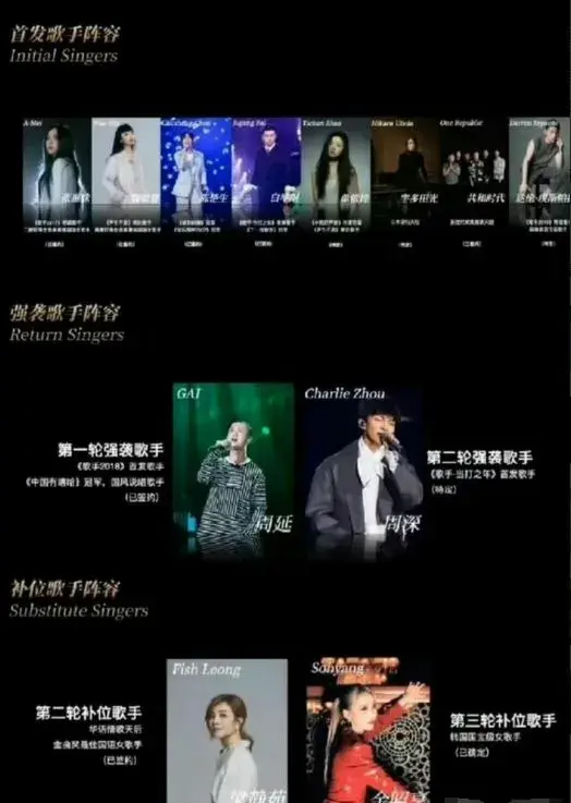 《歌手2025》正式宣布，缺席张惠妹莫文蔚王力宏，有三位引人期待