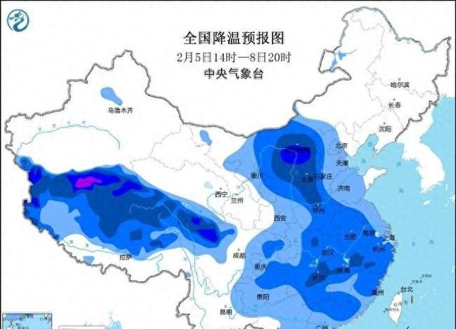 蛇年首个寒潮预警发布北方部分地区过程降温超10℃