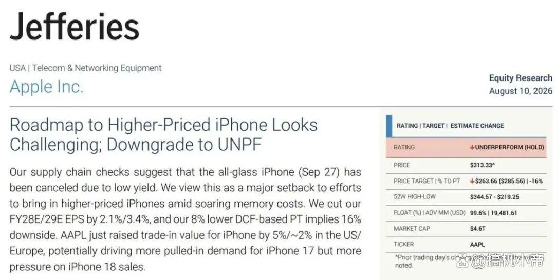 iPhone 20突然反转，苹果取消疯狂方案