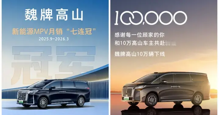 七连冠+十万台！魏牌高山，凭什么成为家庭出游首选？