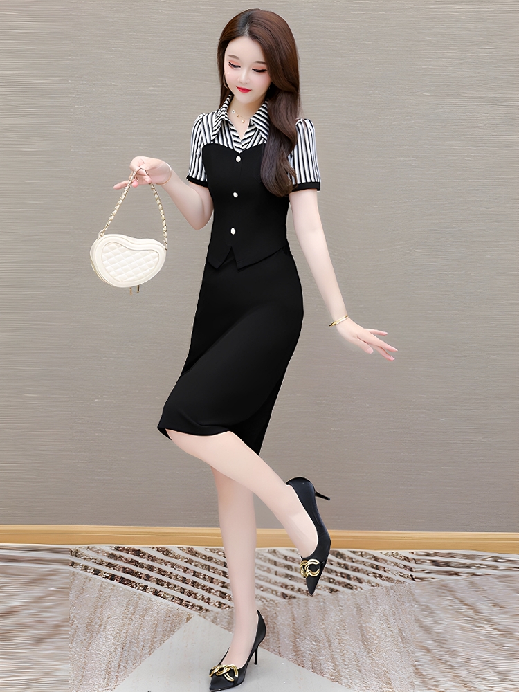 气质妈妈连衣裙