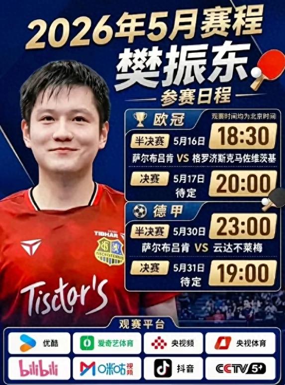 乒坛新消息！央视为樊振东转播欧冠，孙颖莎入Tatler乒坛第一人