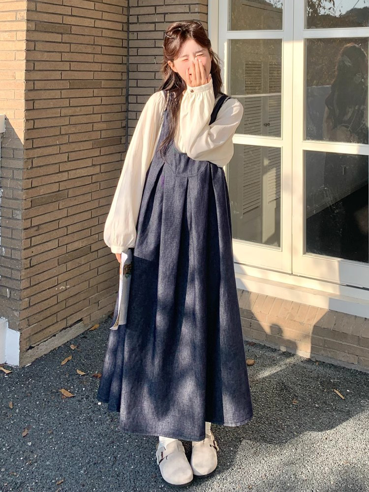 「韩系复古牛仔裙套装 减龄又时髦✨」