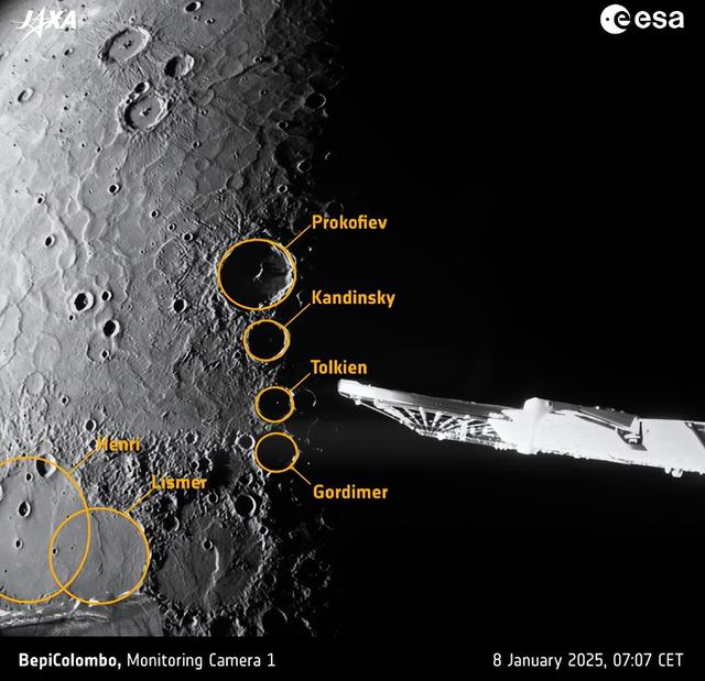 探测器最后一次飞越水星表面时拍摄到的疯狂新图像