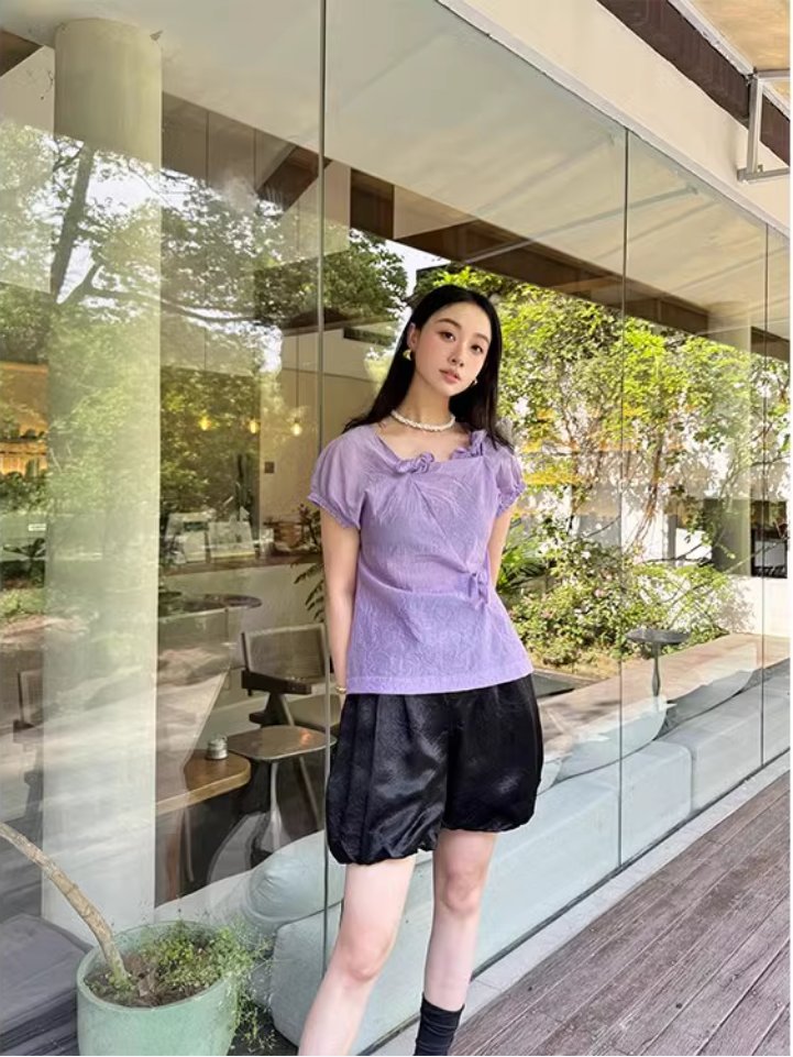 【千金衣橱】puretea茶愫灵动衬衫