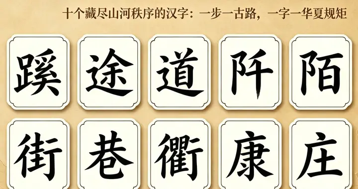十个藏尽山河秩序的汉字：一步一古路，一字一华夏规矩