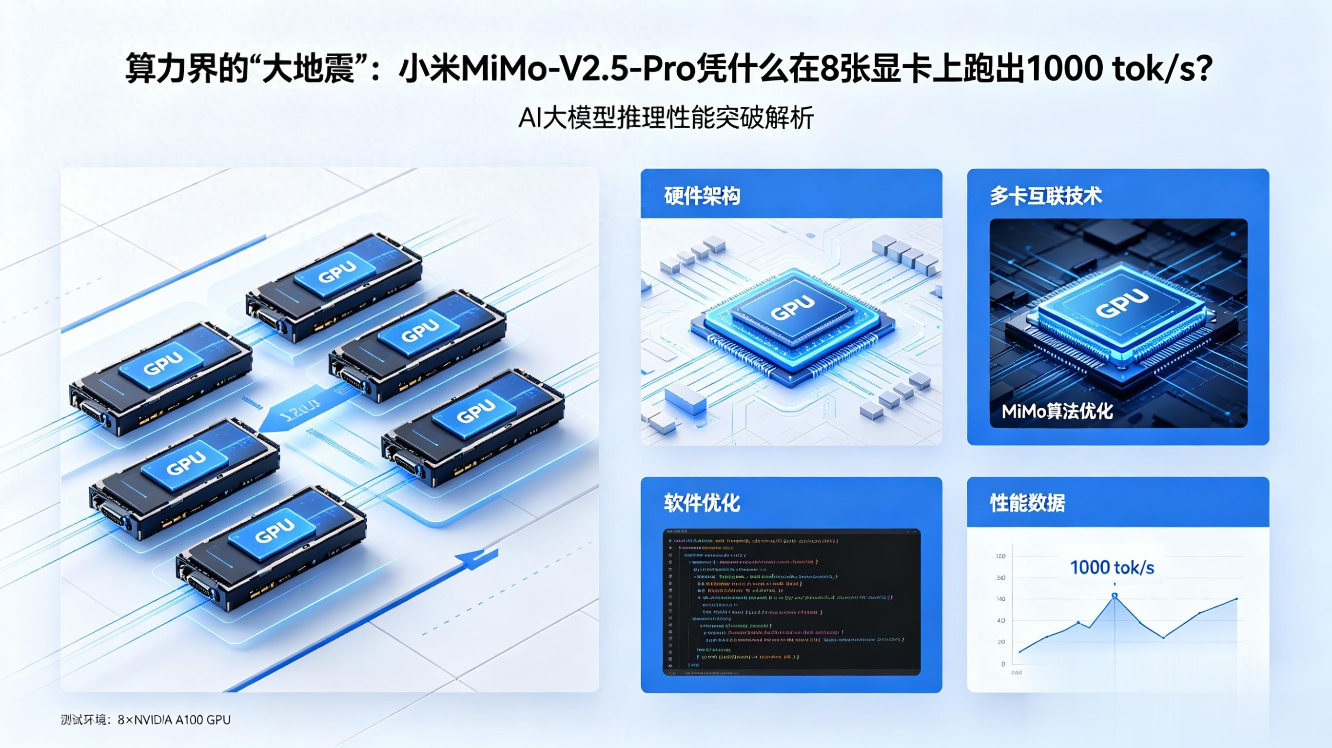 算力界的“大地震”：小米MiMo-V2.5-Pro在8张显卡上跑出1000t/s