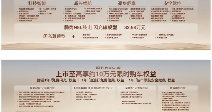 29.98万元起腾势N8L纯电上市， 首搭AI超级智能体迪迪虾带来啥享受