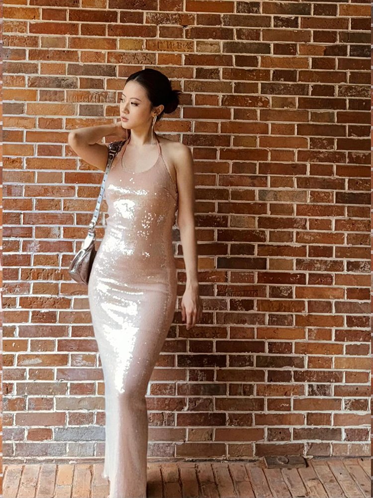 小众漂亮独特辣妹性感包臀吊带连衣裙女