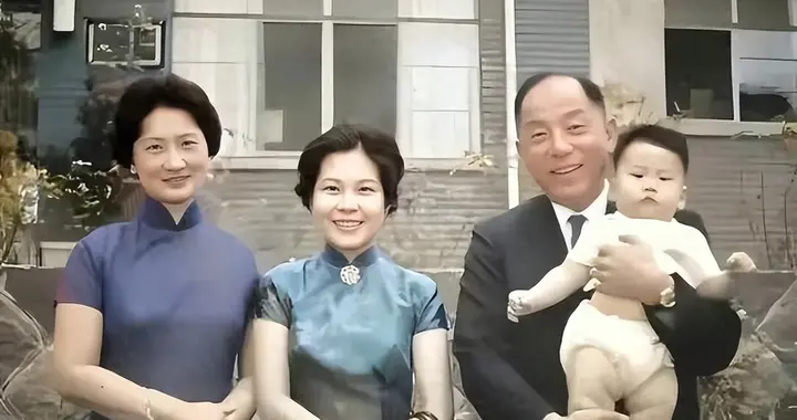 1962年，张学良和儿媳陈淑贞、长孙张居信在台湾，一张罕见的合影