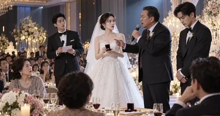 婚礼上公公要我每月交2万养家！司仪催表态，我说一句话全场炸锅