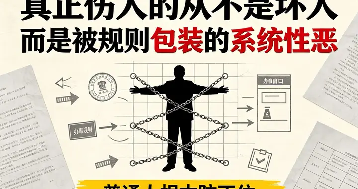 真正伤人的从不是坏人，而是被规则包装的系统性恶，普通人防不住