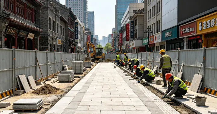济南泉城路改造收官在即：百年老街焕新，通行便利与商圈活力