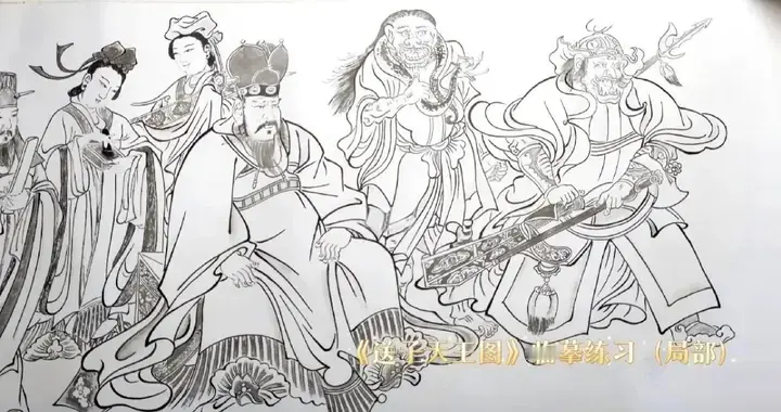 《送子天王图》是开元佛寺壁画工程署的国家级宗教美术工程