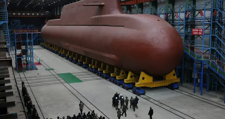 排水量8700吨，龟背巨大！朝鲜战略核潜艇曝光，指标超过我军092