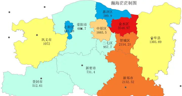 2025年郑州市12个区县地区生产总值，金水遥遥领先，新郑逼近管城