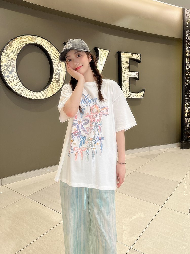 彩色少女🎀蝴蝶结T恤