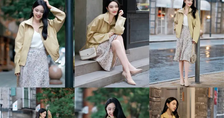 重庆姐妹雨天别宅家｜皮衣+豹纹裙8个动作拍出秋日氛围感
