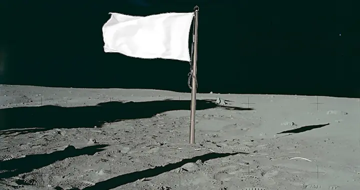 月球6面美国国旗已变白旗！月球背面五星红旗颜色鲜艳，万年不腐