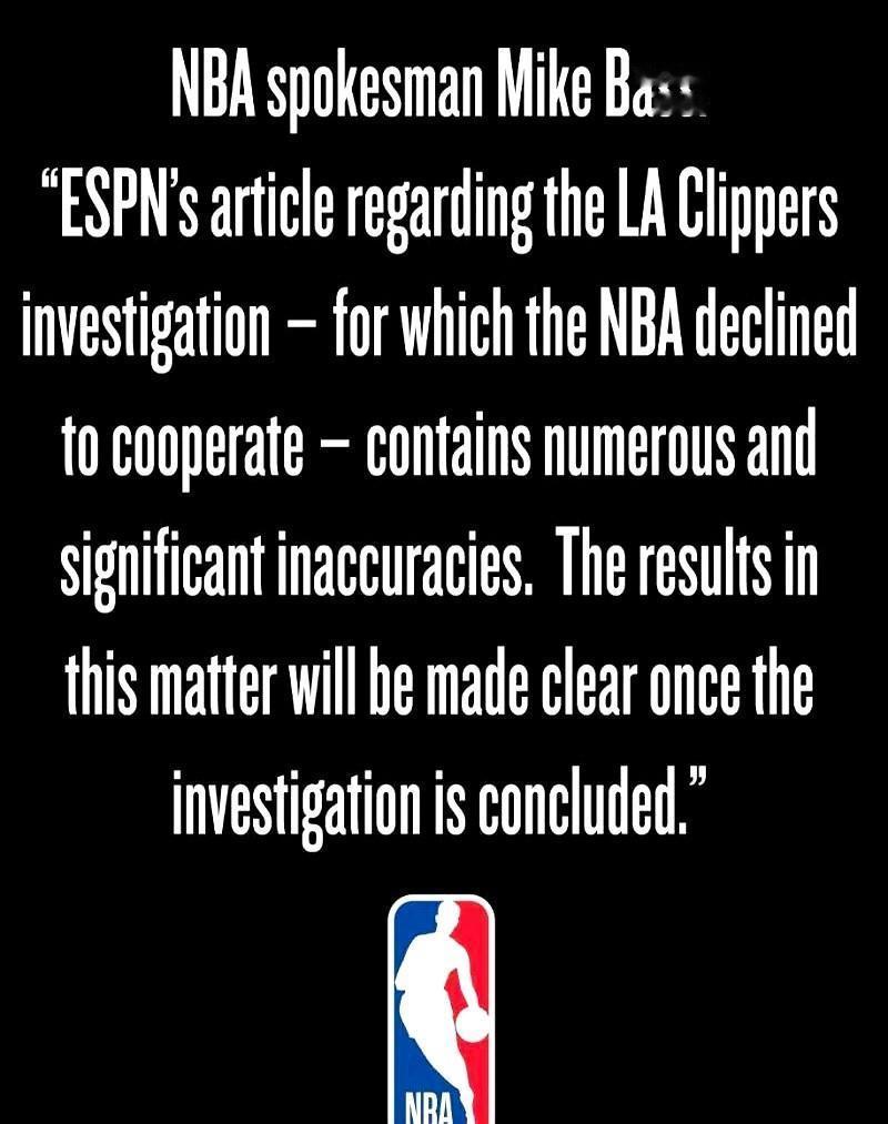 2800万阴阳合同？NBA官方直接下场手撕体育巨头ESPN了。  联盟...
