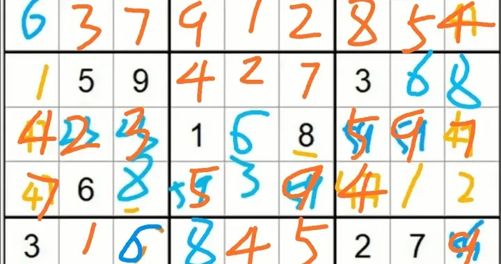 这是一个纯粹靠推理解题的数独，值得推荐