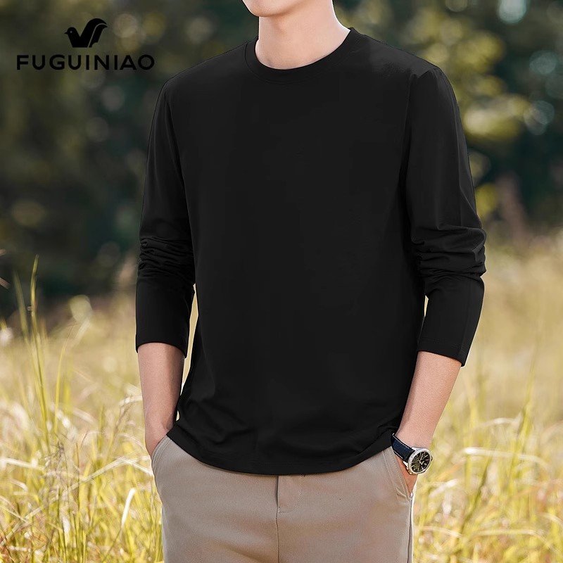 男士长袖t恤打底上春季新款休闲圆领卫衣男