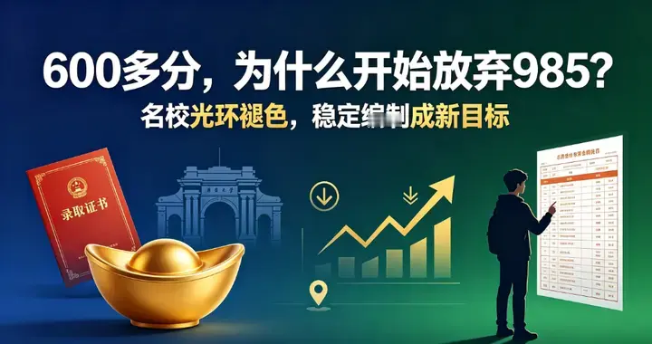 局势反转！大批 600 多分考生放弃 985，扎堆双非铁饭碗院校