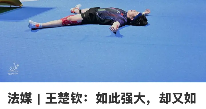 法媒：王楚钦是如此强大却又如此孤独 谁能抵住这头正直巅峰的狮子
