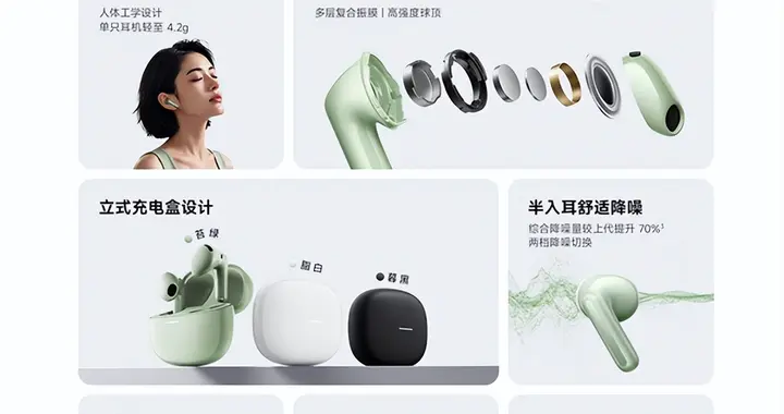229元 REDMI Buds 8S发布：半入耳设计 降噪量提升70%