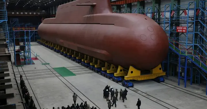 排水量8700吨，龟背巨大！朝鲜战略核潜艇曝光，指标超过中国092