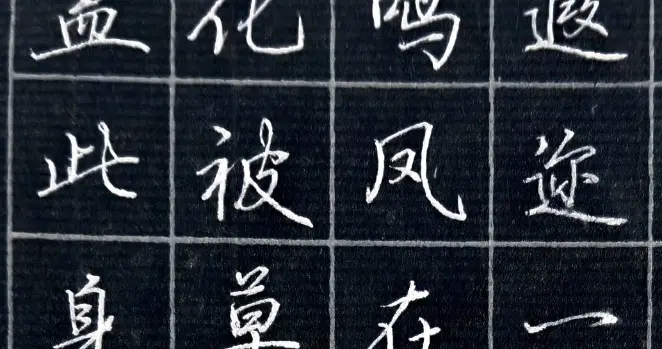 硬笔继续抄写《千字文》片段