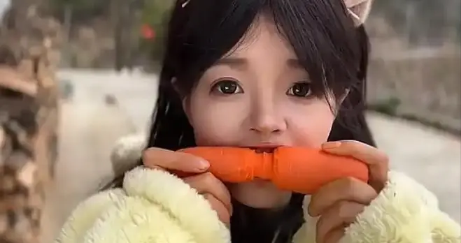 陈琴拒绝刻刀凭齿创作，耗时168小时，啃雕胡萝卜版“万里长城”