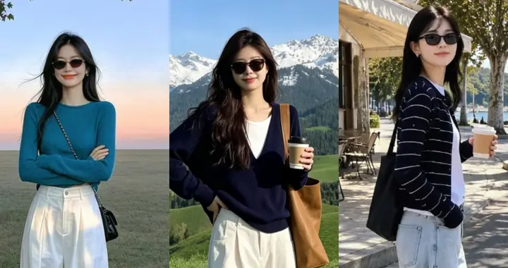 没想到针织衫是秋季元气单品，40+女性这样穿，简约大方又减龄