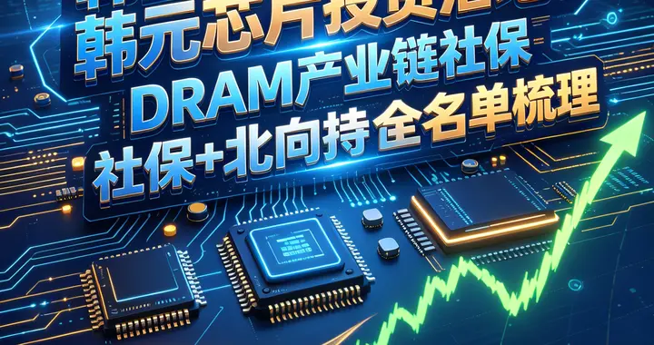 重磅干货！800万亿韩元砸存储，社保+北向DRAM产业链持仓全挖出来