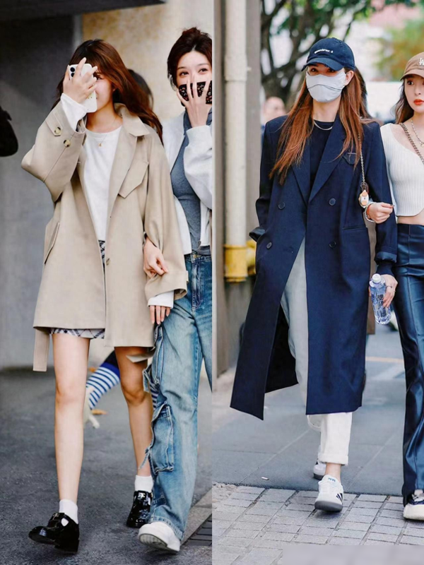 真正见过世面的女人，春天都这么穿“风衣+九分裤”，洋气又显高