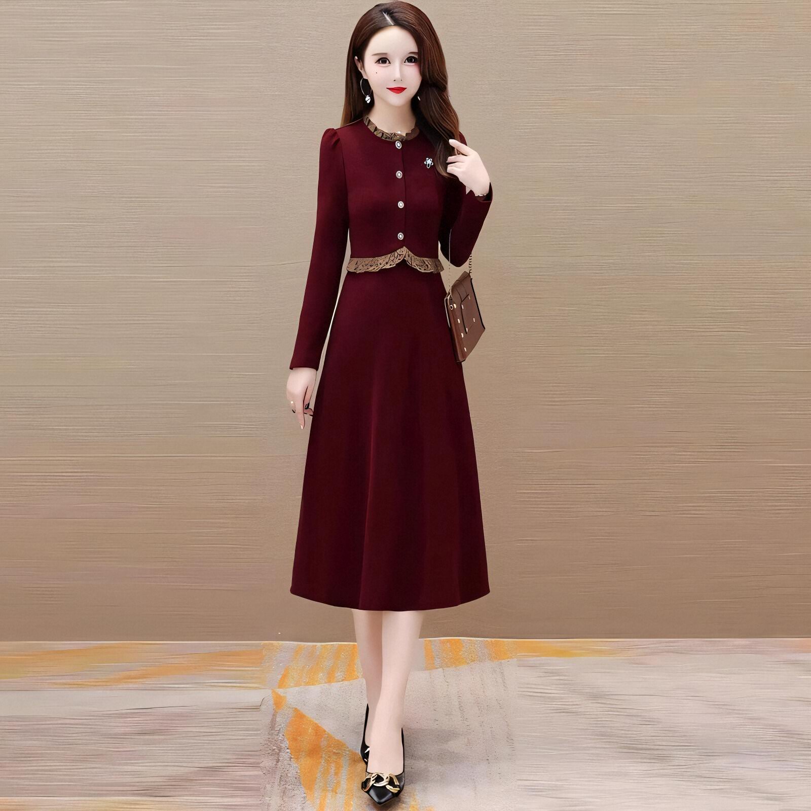 喜婆婆礼服连衣裙