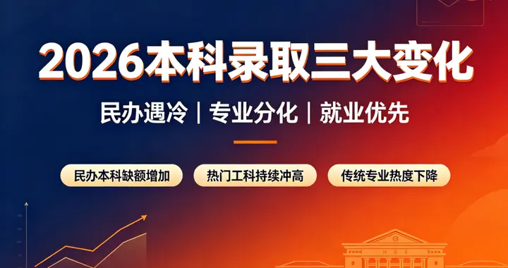 风向彻底转变 2026 本科录取大局已定！民办遇冷冷热专业两极分化