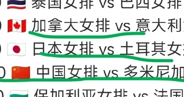 周六赛程！中国女排对阵多米尼加 日本对阵土耳其 意大利对阵加拿大
