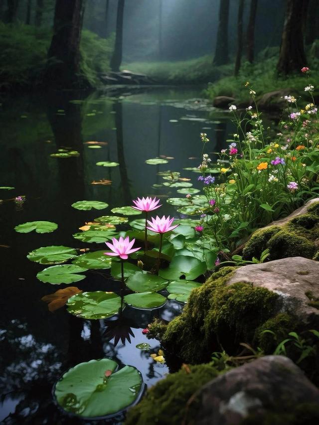 山塘一角，清雅幽静！