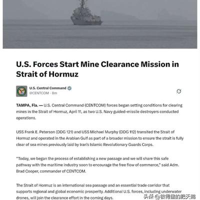 彼得堡的肥天鹅：美国中央司令部4月11日