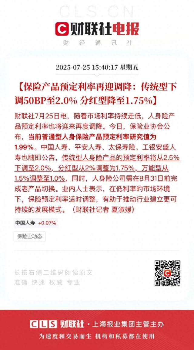 月底降息这个月里保险产品怎么侧重