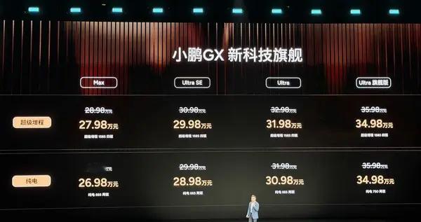 小鹏GX上市价格惊喜 全尺寸SUV售价27.98万元起