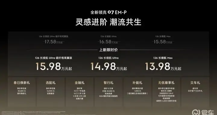 13.98万起!浩思动力赋能领克07 EM-P新版本重塑插混运动标杆