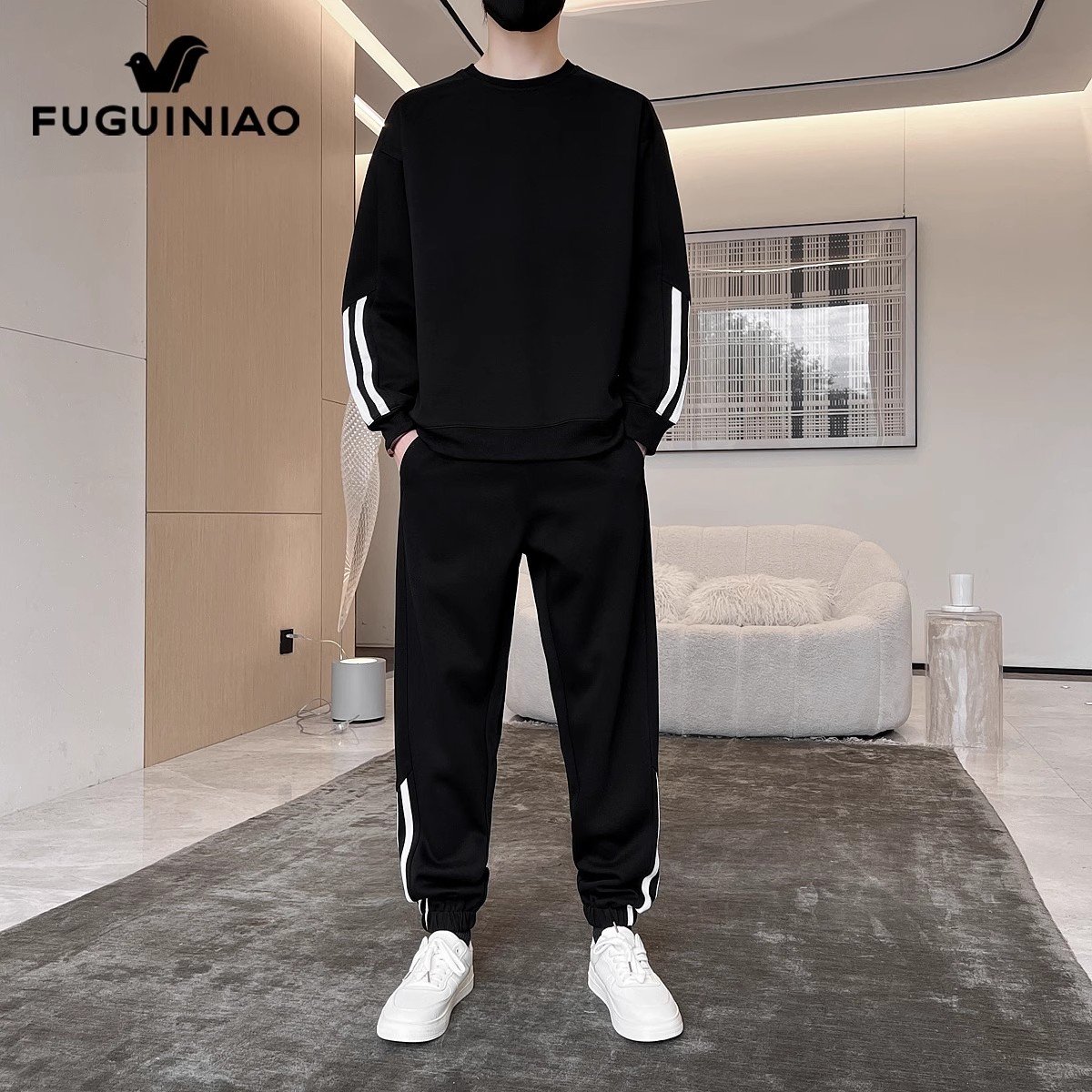 休闲运动套装男士春秋季新款卫衣两件套男装