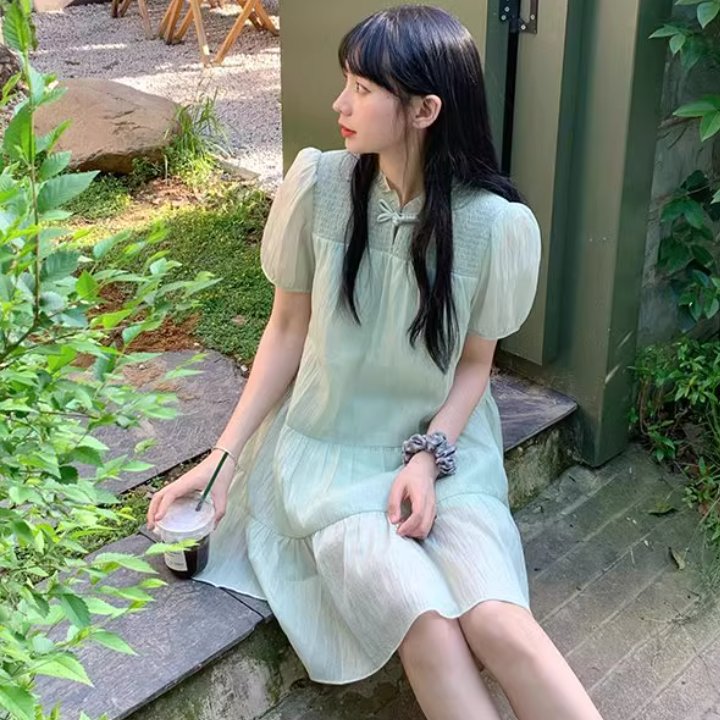 KBNE连衣裙女国风新中式