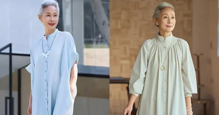 这是我见过最体面的妈妈：不染白发，穿衣简约却有气质，谁见都夸