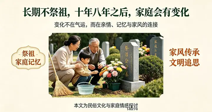 发现一个规律：只要是长期不祭祖的家庭，过个十年八年，会有变化