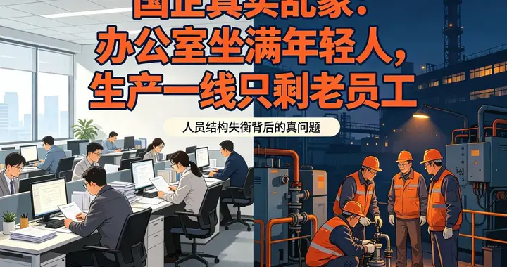 国企真实乱象：办公室坐满年轻人，生产一线只剩老员工