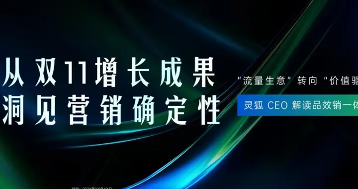 灵狐CEO解读品效销一体化:从双11增长成果，洞见营销确定性