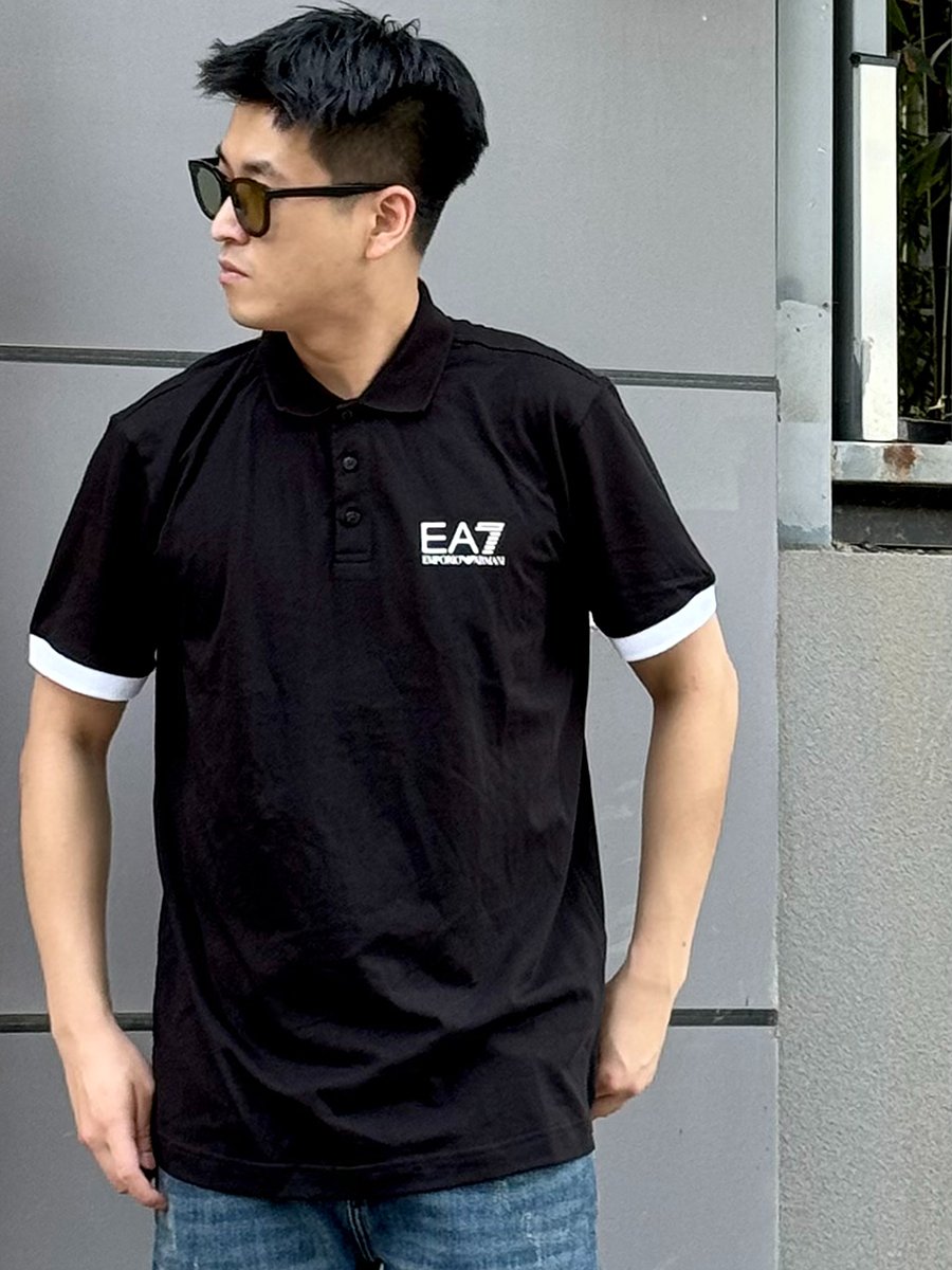 阿玛尼/EA7男全棉健身运动Polo衫